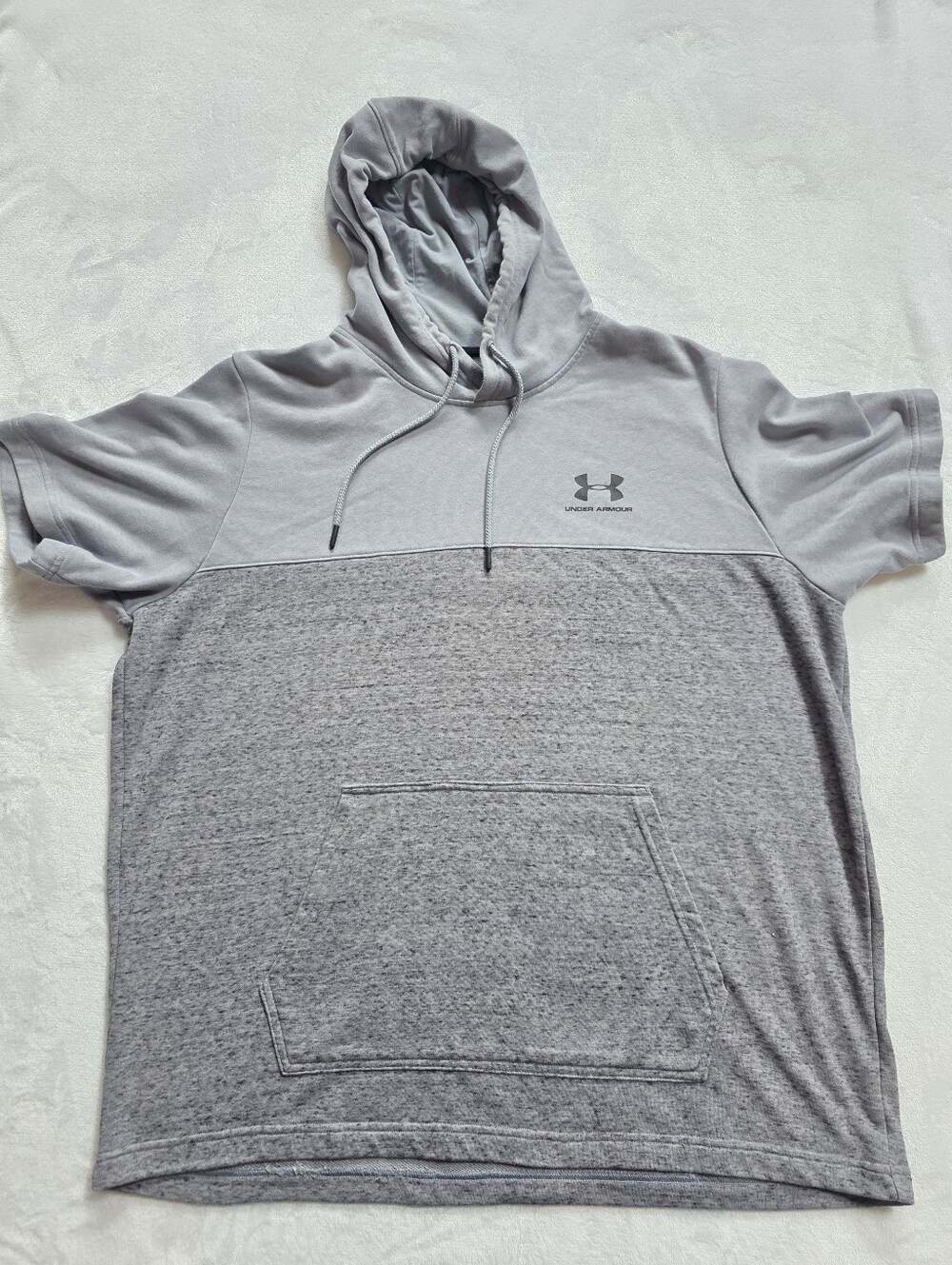 Under Armour Men's 2XL Tall XXLT Gray Short Sleeve Hoodie Pullover